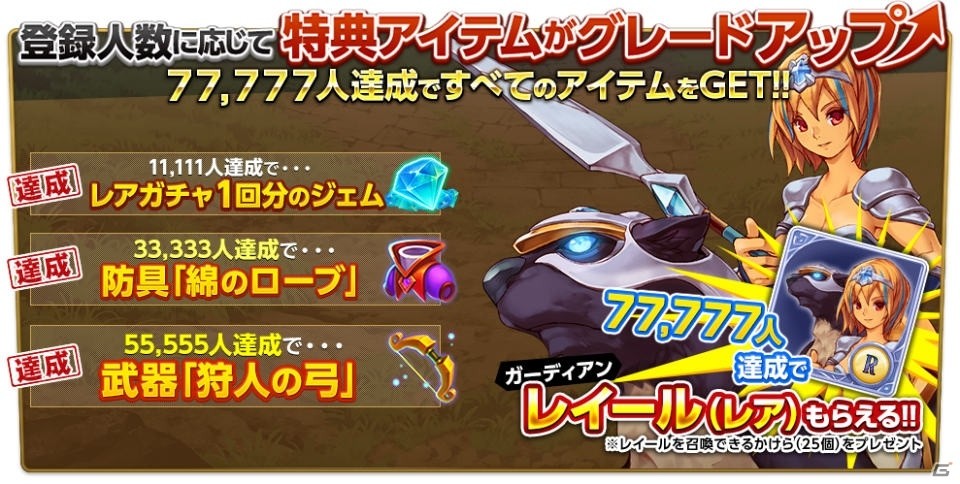 iOS/Androidガーディアンクラッシュ」事前登録者への装備品プレゼントが決定！一部バトルコンテンツの詳細も明らかにの画像1