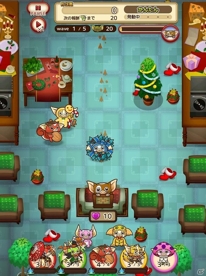 iOS/Android「はちゃめちゃ！グレムリンうぉーず」クリスマスイベント第1弾「ギズモウォーズ～狙われたパーティ～」が開催の画像1