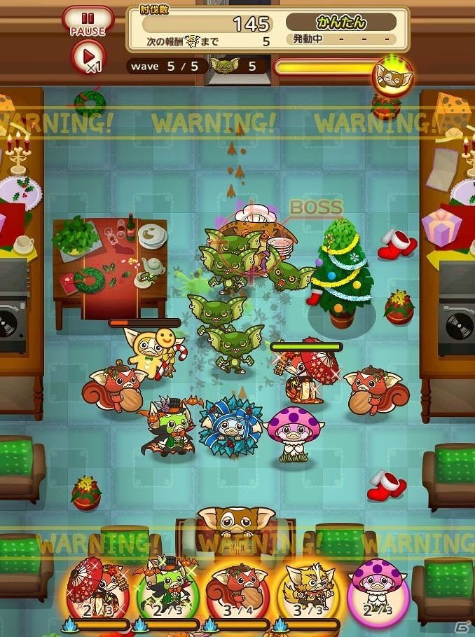 iOS/Android「はちゃめちゃ！グレムリンうぉーず」クリスマスイベント第1弾「ギズモウォーズ～狙われたパーティ～」が開催の画像2
