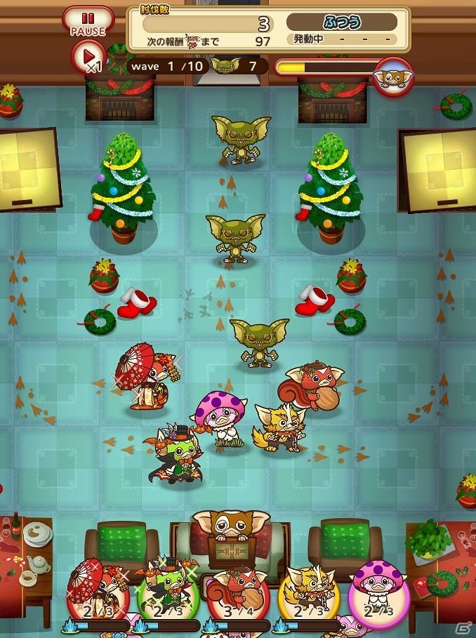 iOS/Android「はちゃめちゃ！グレムリンうぉーず」クリスマスイベント第1弾「ギズモウォーズ～狙われたパーティ～」が開催の画像5
