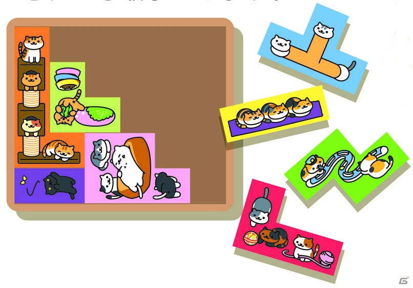 「ねこあつめ」の木製パズル「ねこあつめ つめねこパズル」が発売！全52問の”もんだいしゅう”つきの画像3