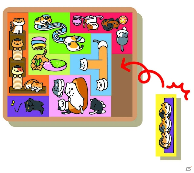 「ねこあつめ」の木製パズル「ねこあつめ つめねこパズル」が発売！全52問の”もんだいしゅう”つきの画像4