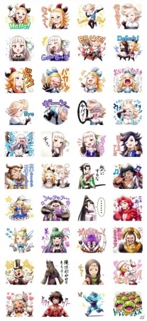ブレイブリーシリーズ公式LINEスタンプ「BRAVELY STAMPS」vol.1とVol.2が販売開始！の画像2