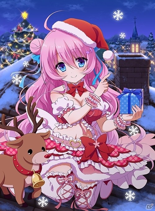 ニコニコアプリ「桃色大戦ぱいろん・生」音咲カノンのクリスマス限定版が登場の画像1