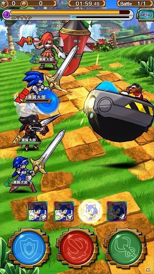 iOS/Android「モンスターギア バースト」12月25日より「ソニック」とのコラボイベントが開催！各キャラクターをイメージした武器や防具が登場の画像3