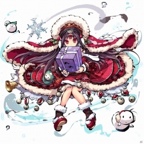 iOS/Android「ひめがみ絵巻」パルヴァや白嫦娥がサンタ衣装に！クリスマス限定「聖夜姫神」が登場の画像1