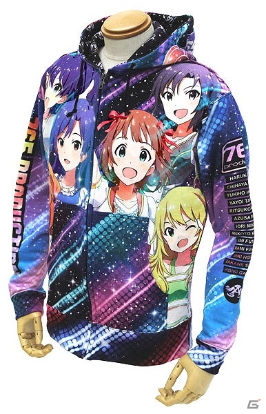 765プロのアイドルたちがデザインされた「765PROオールスターズ フルグラフィックパーカー」が4月上旬より発売の画像5