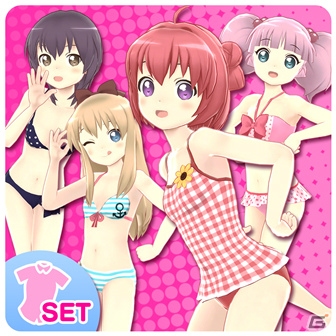 PS Vita「ミラクルガールズフェスティバル」DLCコスチューム「水着セット」第1弾の販売がスタート―「ゆるゆり」など3作品が登場！の画像1