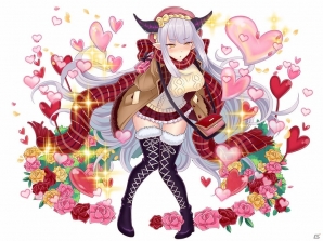 iOS/Android「モン娘☆は～れむ」人気投票1位のクロゥリアが冬服に着替えた！2月1日よりバレンタインイベントが開催の画像1