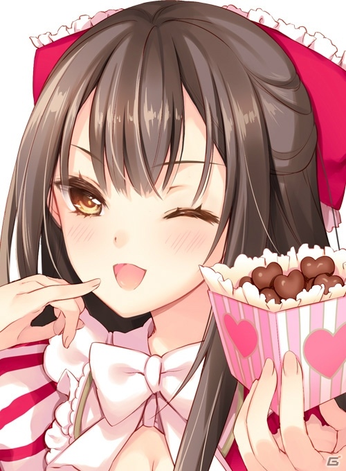 ニコニコアプリ「桃色大戦ぱいろん・生」おそろいの衣装でチョコレート作りに挑戦！バレンタインver.の詠と深菜子が登場の画像4