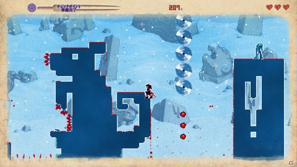 回転ノコギリに蹴り飛ばし、深淵で杭を叩きこむ―敵を血祭りに上げる2Dアクション「They Bleed Pixels」がPLAYISMにて配信の画像14