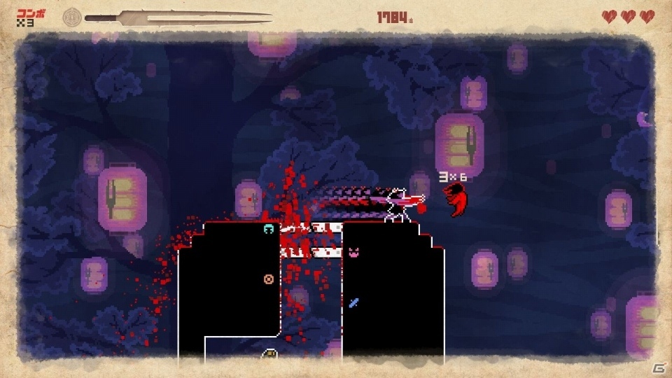 回転ノコギリに蹴り飛ばし、深淵で杭を叩きこむ―敵を血祭りに上げる2Dアクション「They Bleed Pixels」がPLAYISMにて配信の画像9
