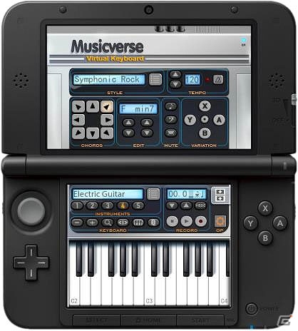 多彩な楽器で簡単に作曲ができる3DS「Musicverse バーチャル キーボード」が3月2日に配信の画像2