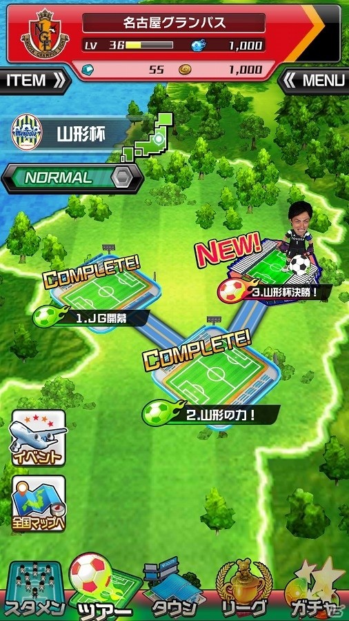 iOS/Android「激突!! Jリーグ プニコンサッカー」親指一本でシュートやドリブルなどを爽快に行うPV第2弾が公開！の画像1