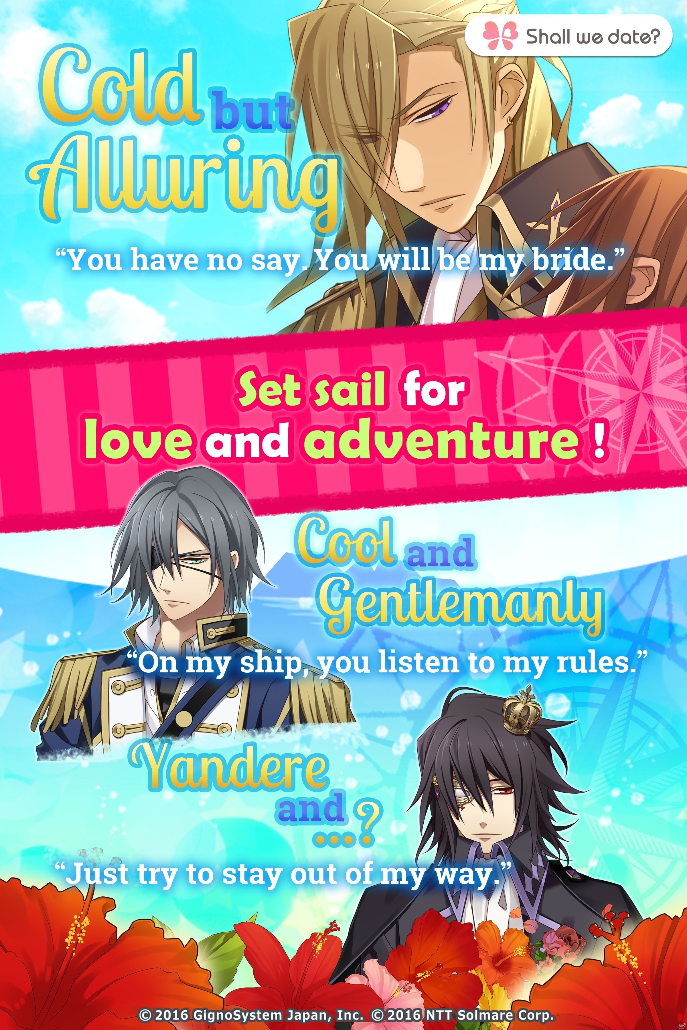 「恋スル海賊レジェンド」の海外版「Shall we date？：Pirates -Treasured Love in the Ocean-」がiOS/Android向けに配信の画像4