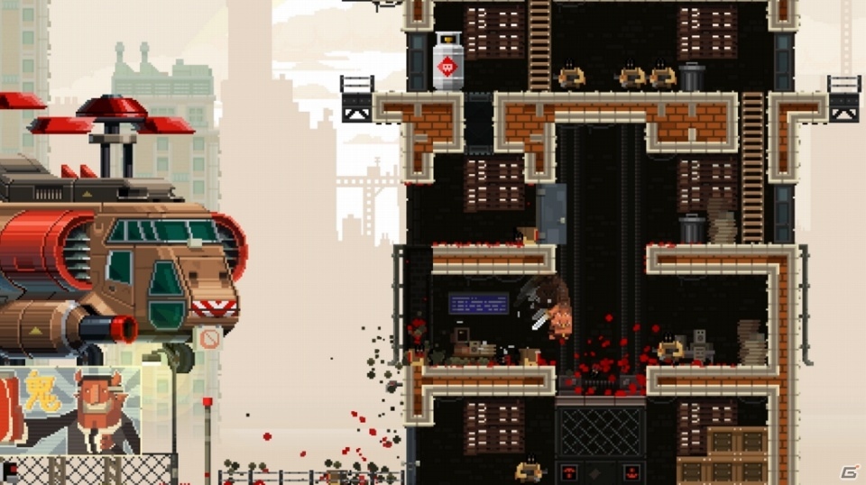 マッチョなアニキとテロ組織を壊滅！PS4向け協力2Dアクション「Broforce」が配信開始の画像3
