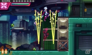 「蒼き雷霆 ガンヴォルト 爪」が3DSで今夏発売！DL専売で人気を博す本格横スクロール2Dアクションの続編が登場の画像40