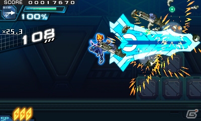 「蒼き雷霆 ガンヴォルト 爪」が3DSで今夏発売！DL専売で人気を博す本格横スクロール2Dアクションの続編が登場の画像23