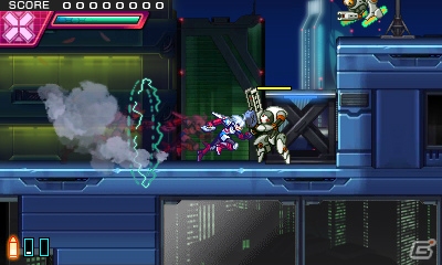「蒼き雷霆 ガンヴォルト 爪」が3DSで今夏発売！DL専売で人気を博す本格横スクロール2Dアクションの続編が登場の画像25