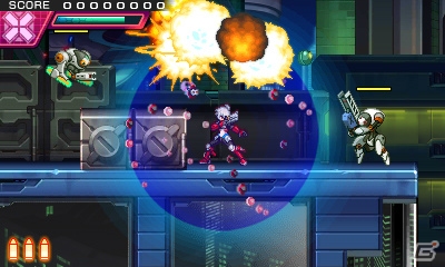 「蒼き雷霆 ガンヴォルト 爪」が3DSで今夏発売！DL専売で人気を博す本格横スクロール2Dアクションの続編が登場の画像36