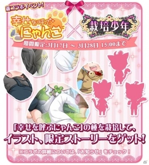 栽培少年 が女性向けカジュアル育成ゲーム 幸せを呼ぶにゃんこ とコラボ ゲーム情報サイト Gamer 栽培少年 が女性向けカジュアル育成ゲーム 幸せを呼ぶにゃんこ とコラボ ゲーム情報サイト Gamer
