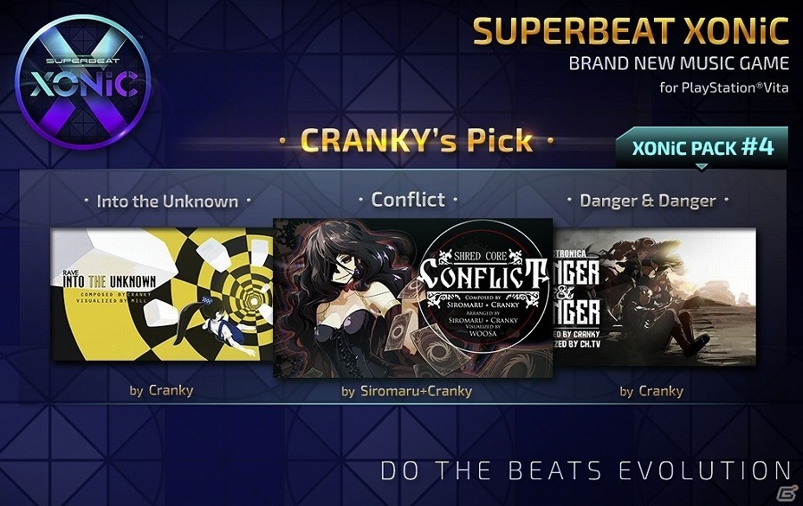 PS Vita「SUPERBEAT XONiC」アーティスト・Cranky氏の楽曲が収録されたDLC第4弾が配信！の画像1