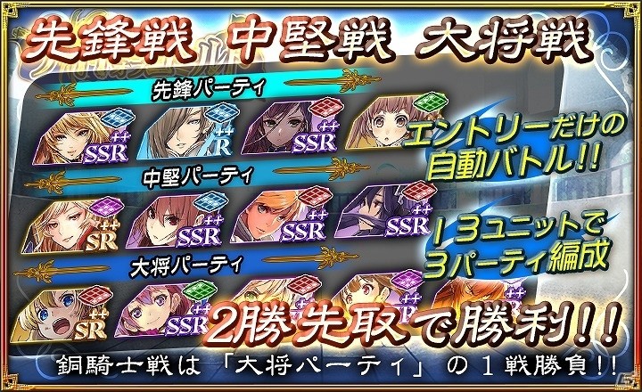 iOS/Android「オルタンシア・サーガ -蒼の騎士団-」上位に勝ち上がり聖王石やSSR排出UPガチャチケなどをゲット！第4回「ナイト・オブ・ゴールド」開催の画像2