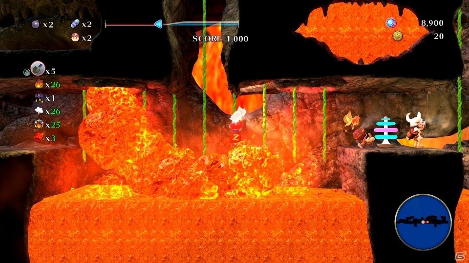 PS4/PS Vita「みんなでスペランカーZ」配信1周年！アップデート「ワールド4：火山洞窟（後編）」＆「FF零式 HD」コラボが実施の画像1