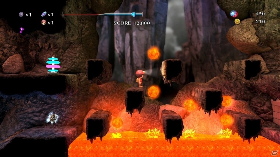 PS4/PS Vita「みんなでスペランカーZ」配信1周年！アップデート「ワールド4：火山洞窟（後編）」＆「FF零式 HD」コラボが実施の画像2