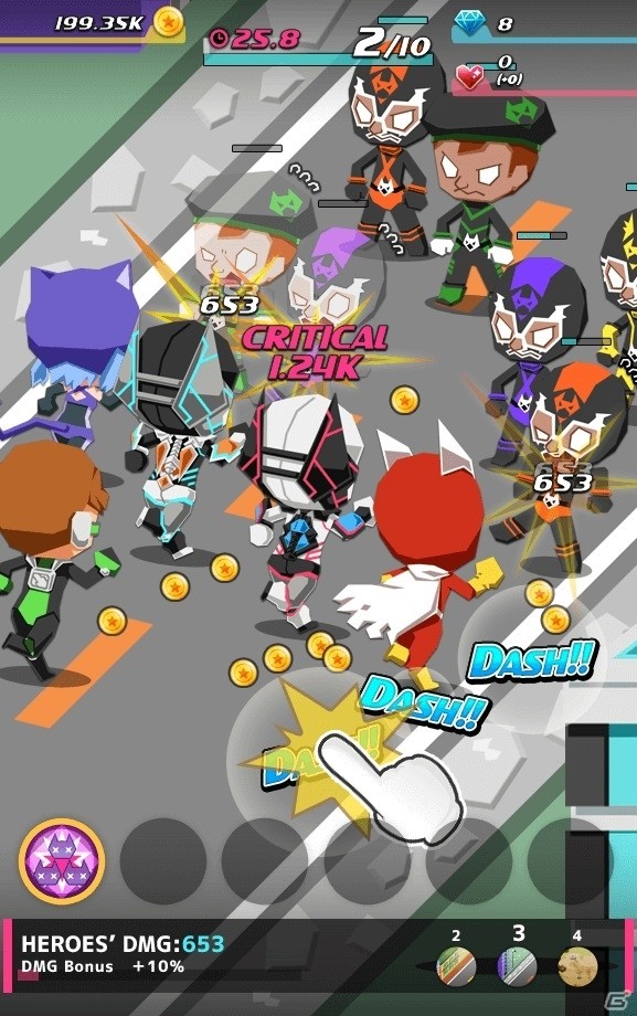アメコミ風タップ系SLG「Dash Heroes -ダッシュヒーローズ-」がiOS/Android向けに配信開始の画像3
