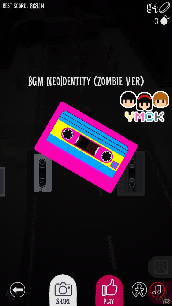 iOS「1000m ゾンビエスケープ！」8bitミュージック・ユニット「YMCK」のオリジナル楽曲がゲーム内で無料配信開始！の画像1