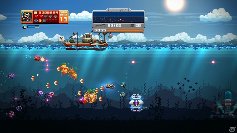 アーケードゲーム黄金期のSTGをイメージした「アクアキティ DX」がPS4/PS Vita向けに配信開始！の画像2