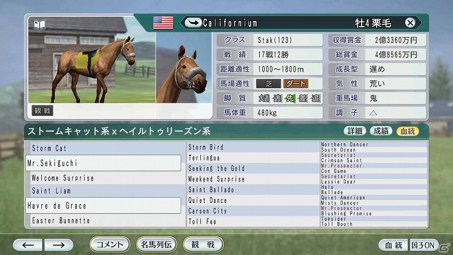 「Winning Post 8」ユーザー考案の夢の配合が続々登場！公募により決定したスーパーホースを公開の画像2