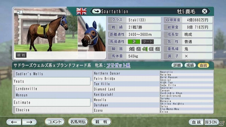 「Winning Post 8」ユーザー考案の夢の配合が続々登場！公募により決定したスーパーホースを公開の画像3