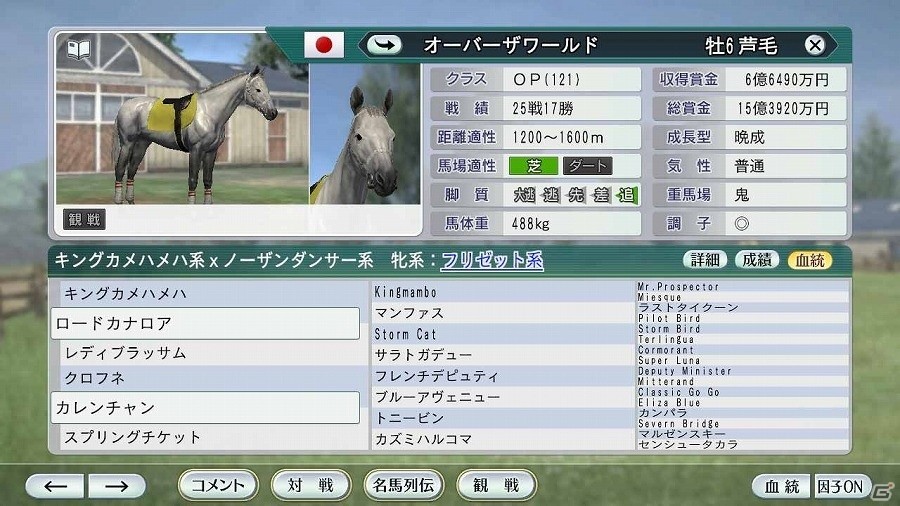 「Winning Post 8」ユーザー考案の夢の配合が続々登場！公募により決定したスーパーホースを公開の画像7