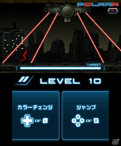 できる操作はジャンプとチェンジのみ！防護服の色を変えて都市を駆け抜けるランアクション「ポラーラ -Polara-」が3DS向けに4月13日より配信の画像6
