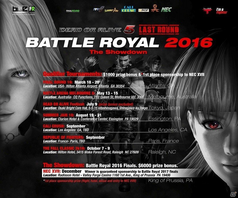 「DOA」シリーズファン感謝イベント「DEAD OR ALIVE FESTIVAL 2016」が7月9日に開催決定！の画像1