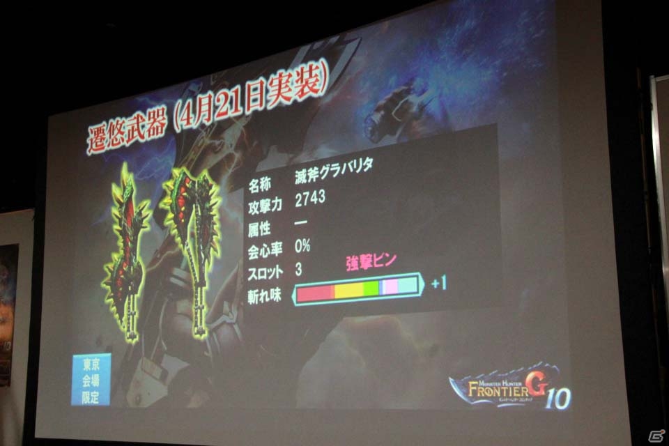 「モンスターハンター フロンティアG」今後の展開をはじめ気になる情報が公開された「スラッシュアックスF先行体験会」をレポートの画像13
