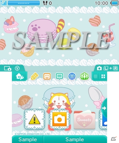 ラスカル＆スイーツをモチーフにした春のイメージアート「Rascal Sweets」が3DSテーマとして配信の画像2