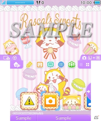 ラスカル＆スイーツをモチーフにした春のイメージアート「Rascal Sweets」が3DSテーマとして配信の画像3