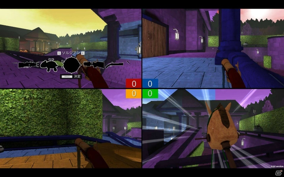 相手の画面を見ながら撃つ！？画面分割型FPS「ScreenCheat」がPLAYISMで配信の画像5