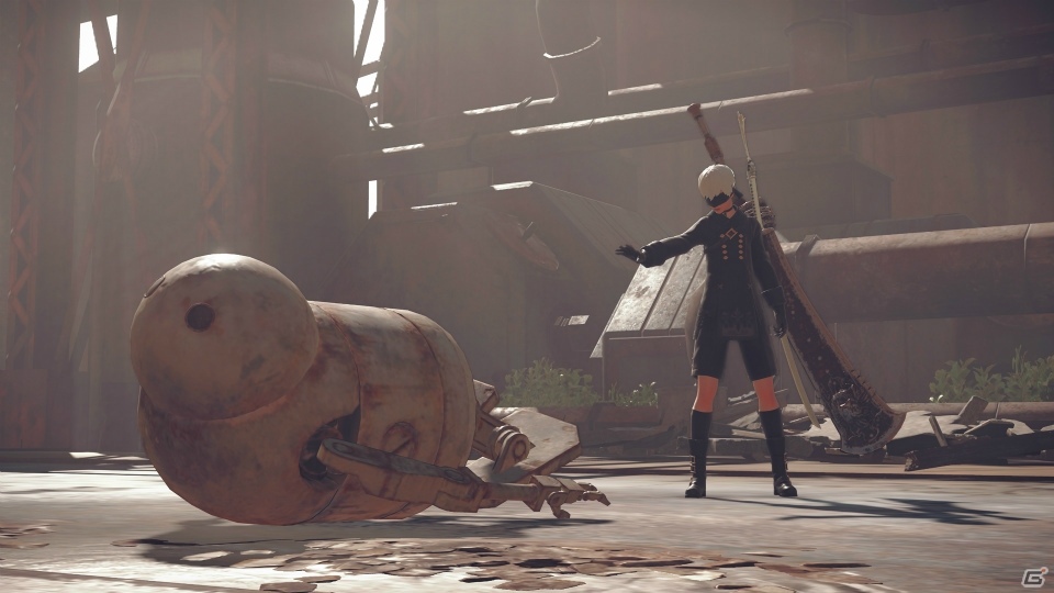 PS4「NieR:Automata」のスクリーンショットが公開！荒廃した工場地帯に佇む9SとA2の姿もの画像10