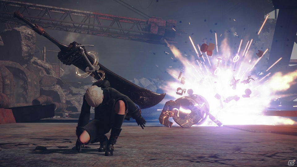 PS4「NieR:Automata」のスクリーンショットが公開！荒廃した工場地帯に佇む9SとA2の姿もの画像11
