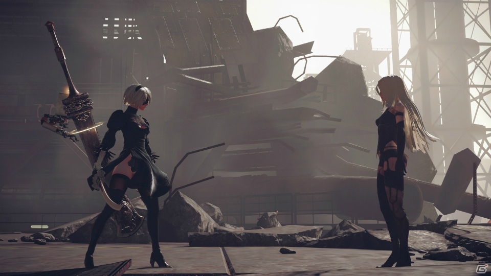 PS4「NieR:Automata」のスクリーンショットが公開！荒廃した工場地帯に佇む9SとA2の姿もの画像15