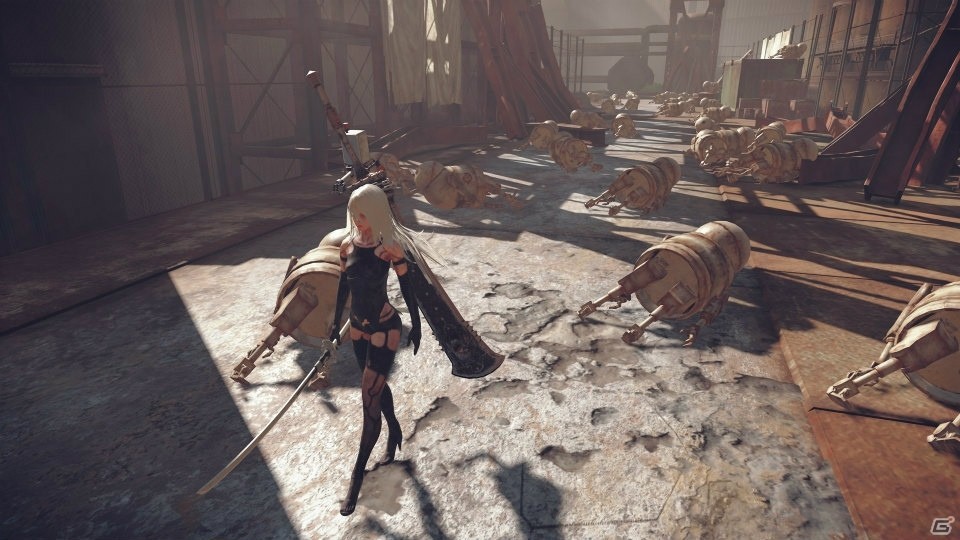 PS4「NieR:Automata」のスクリーンショットが公開！荒廃した工場地帯に佇む9SとA2の姿もの画像16