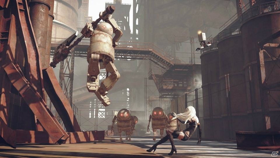 PS4「NieR:Automata」のスクリーンショットが公開！荒廃した工場地帯に佇む9SとA2の姿もの画像17
