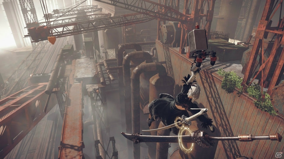 PS4「NieR:Automata」のスクリーンショットが公開！荒廃した工場地帯に佇む9SとA2の姿もの画像19