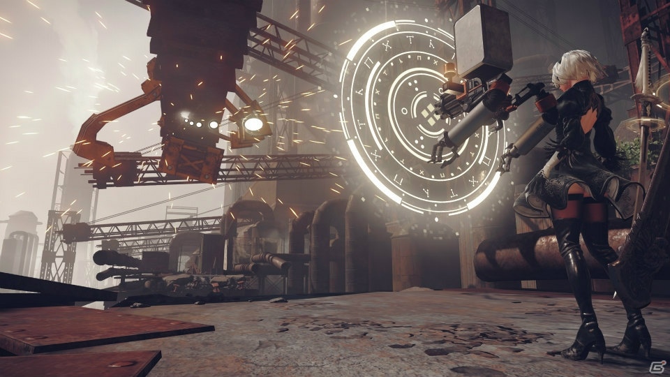 PS4「NieR:Automata」のスクリーンショットが公開！荒廃した工場地帯に佇む9SとA2の姿もの画像20