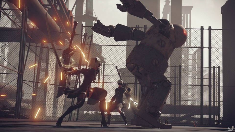 PS4「NieR:Automata」のスクリーンショットが公開！荒廃した工場地帯に佇む9SとA2の姿もの画像21