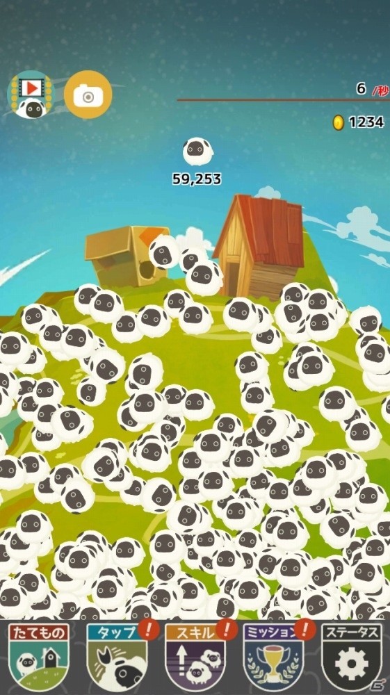 ぼっちのひつじの仲間を増やそう！可愛いひつじに癒される放置ゲーム「100万匹の羊」Android版が配信の画像1